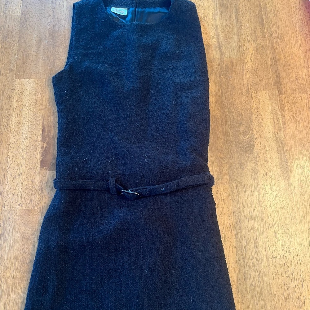 Black belted dress